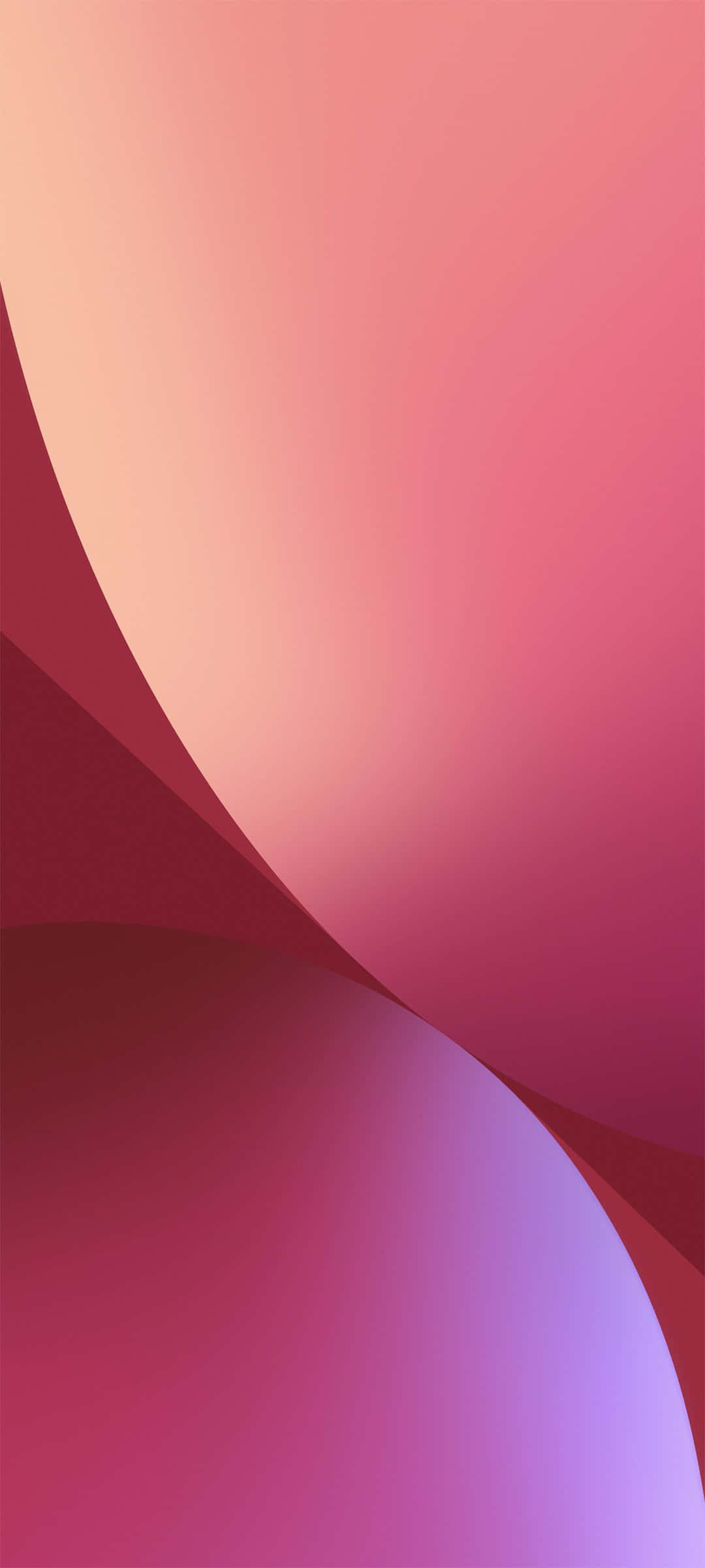 Xiaomi 桌布 壁紙 — 溫暖粉紅與紫色的柔和漸層以流暢的彎曲形狀在畫面中流動。
