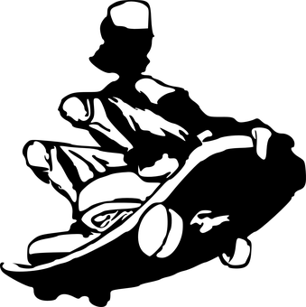 滑板特技剪影 壁紙
