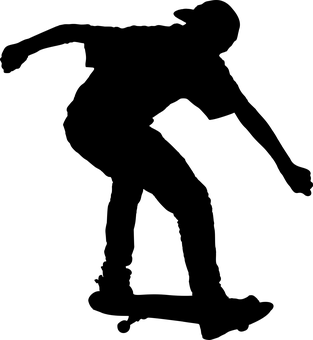 滑板特技剪影 壁紙