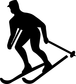 滑雪冒險_黑白風格 壁紙