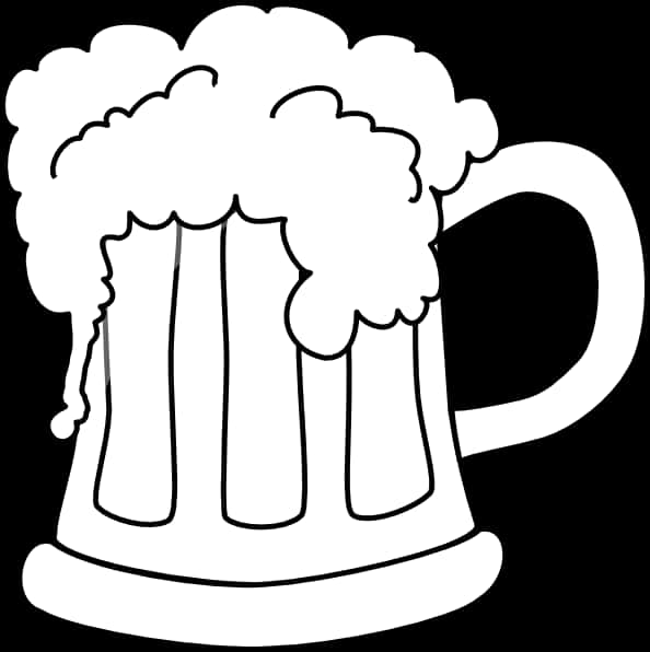 滿溢啤酒杯插圖 壁紙
