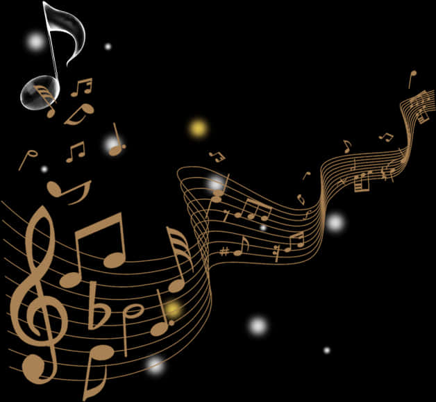 漂浮在太空中的音符 壁紙