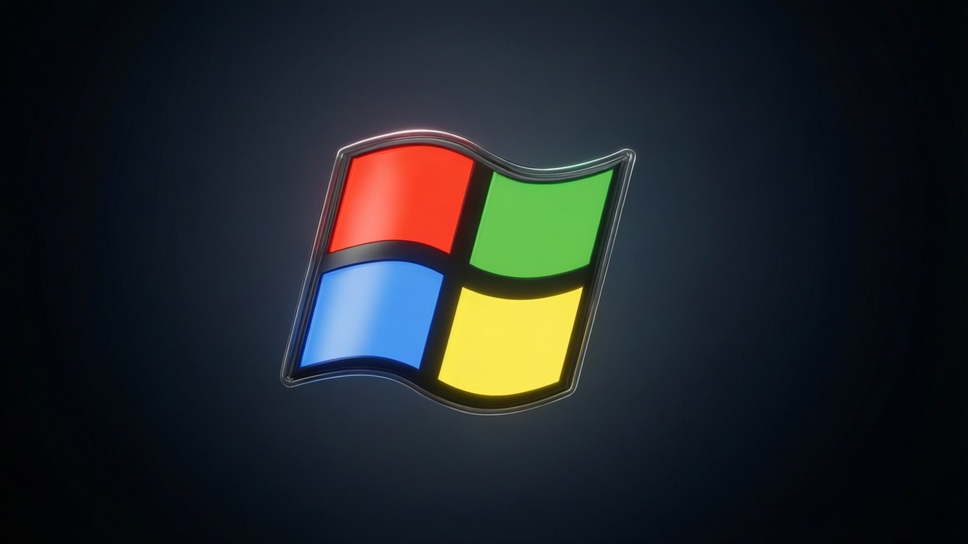 漂浮的Windows標誌 壁紙