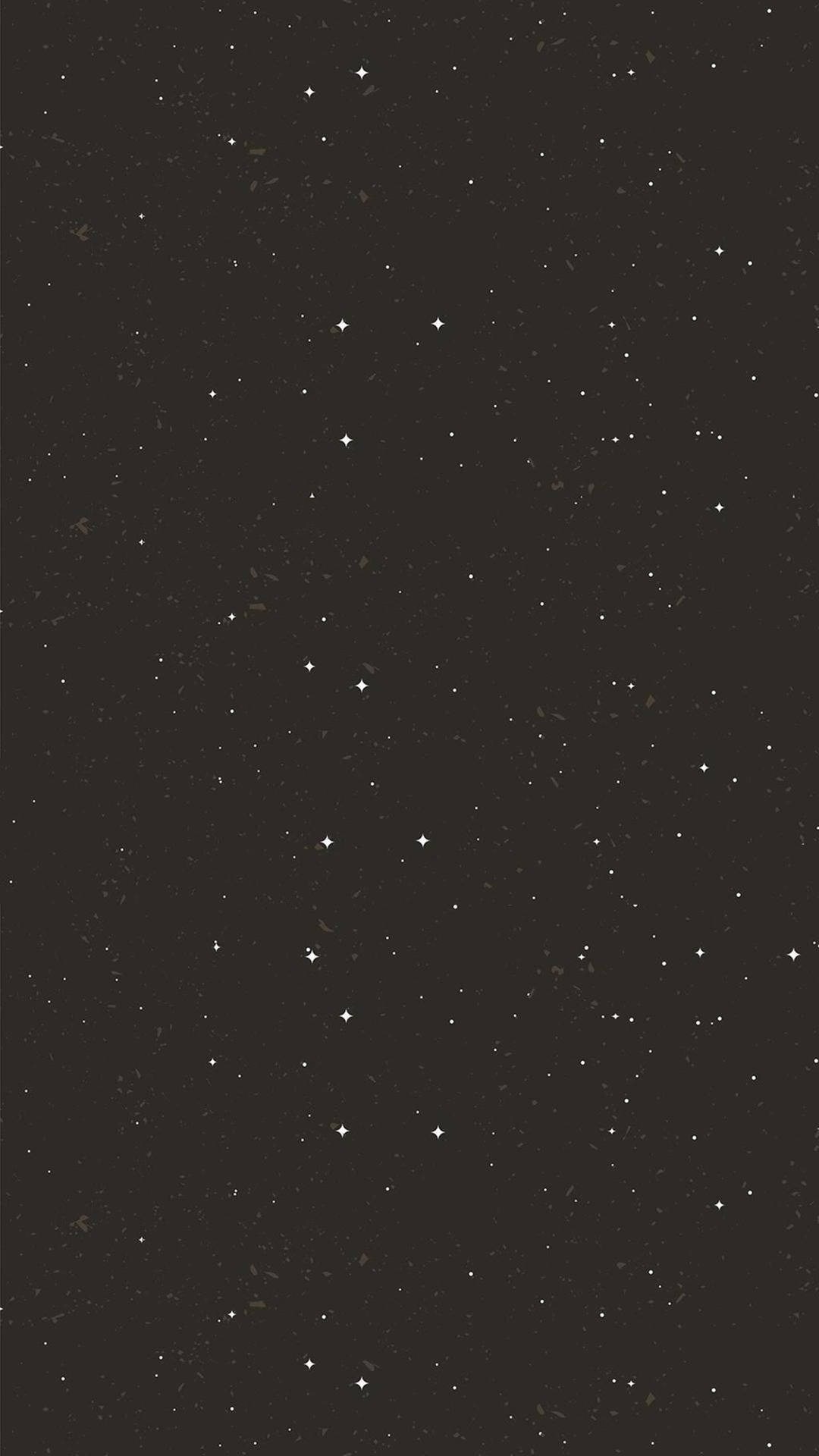 星空夜空，有閃爍的星星和宇宙塵埃。 — 極簡黑色手機桌布 壁紙