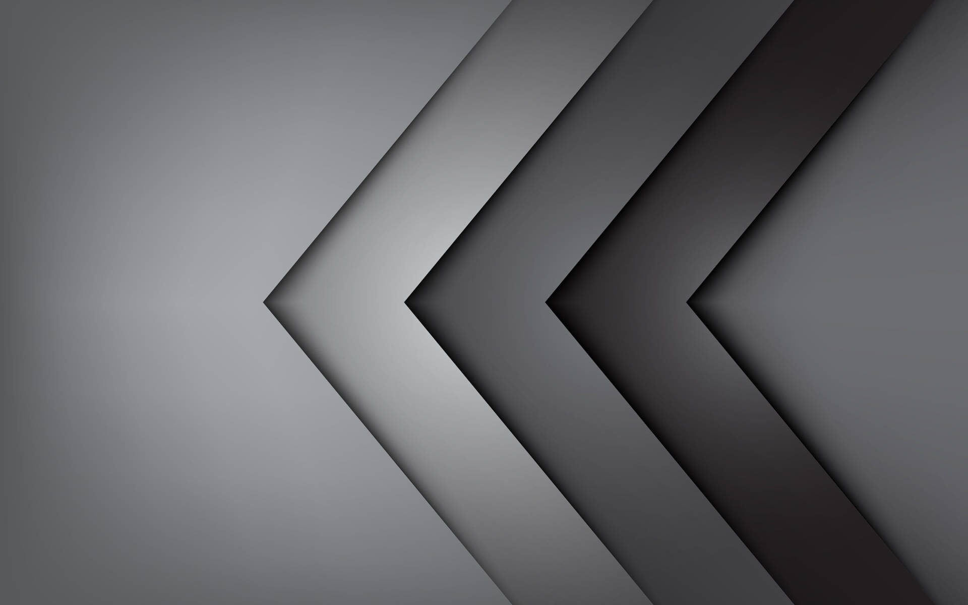 Android Material Design 桌布 壁紙 — 漸變灰階色調的抽象幾何人字形圖案，營造出現代極簡的視覺流動感。