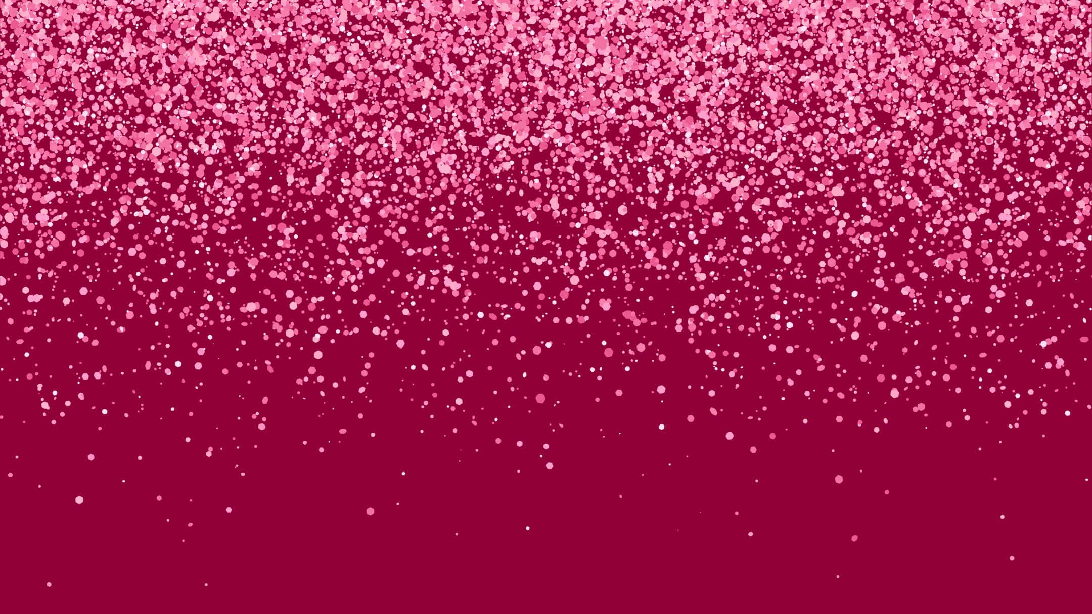 Sparkly Pink 桌布 壁紙 — 漸變粉紅色背景，帶有從上到下閃爍的亮粉粒子。