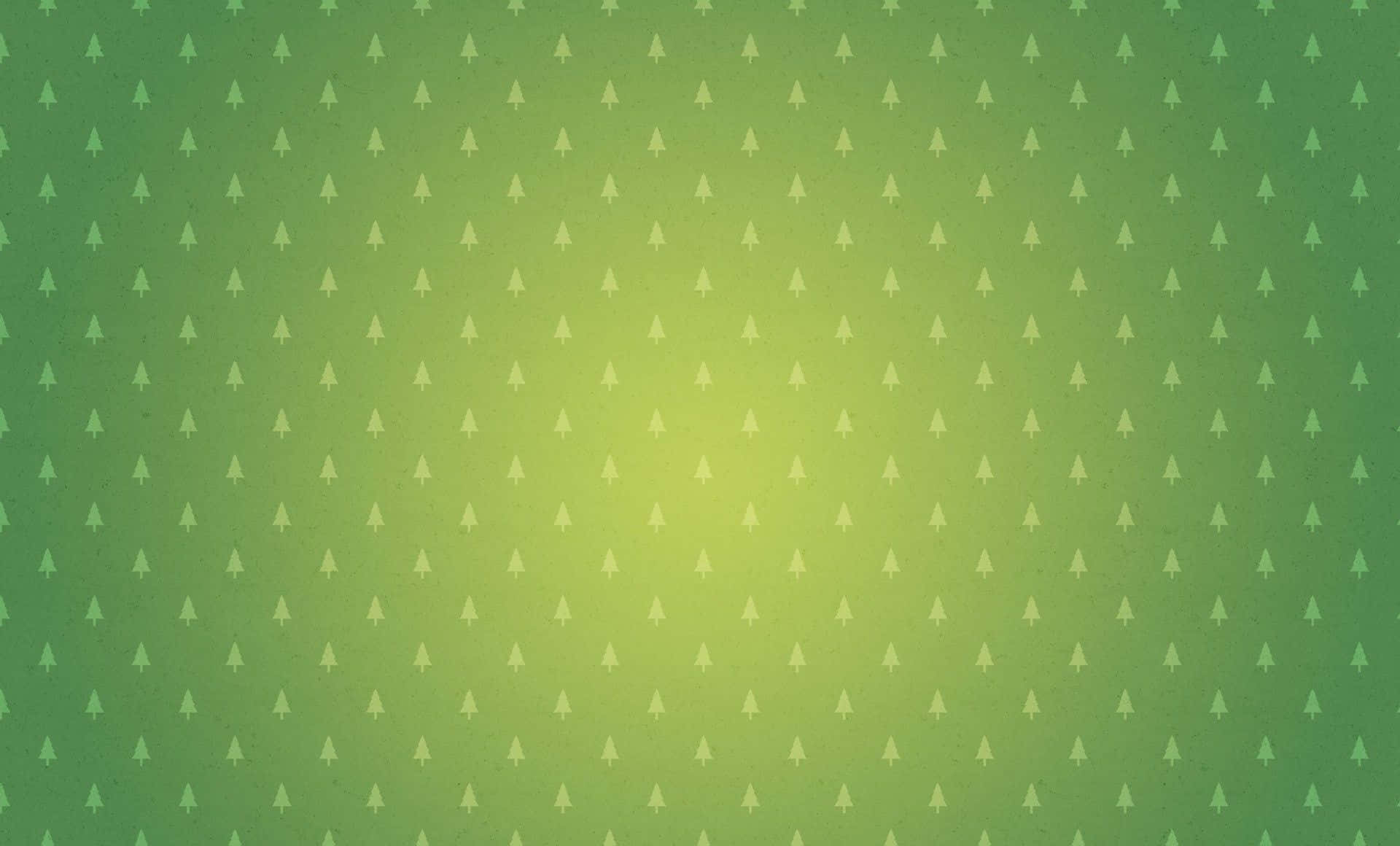 Green Minimalistic 桌布 壁紙 — 漸變綠色背景，帶有微妙的樹木剪影，營造出寧靜的森林圖案。