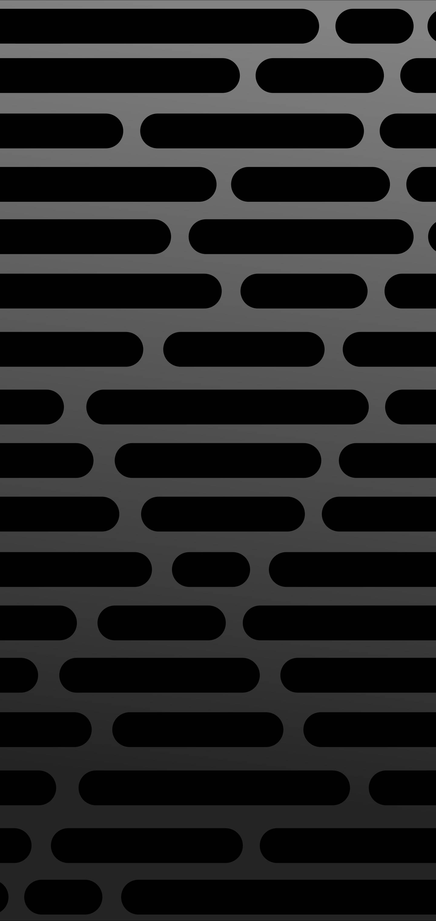 Galaxy S10 Plus 桌布 壁紙 — 漸變背景上的水平橢圓形插槽的極簡黑色和灰色圖案。