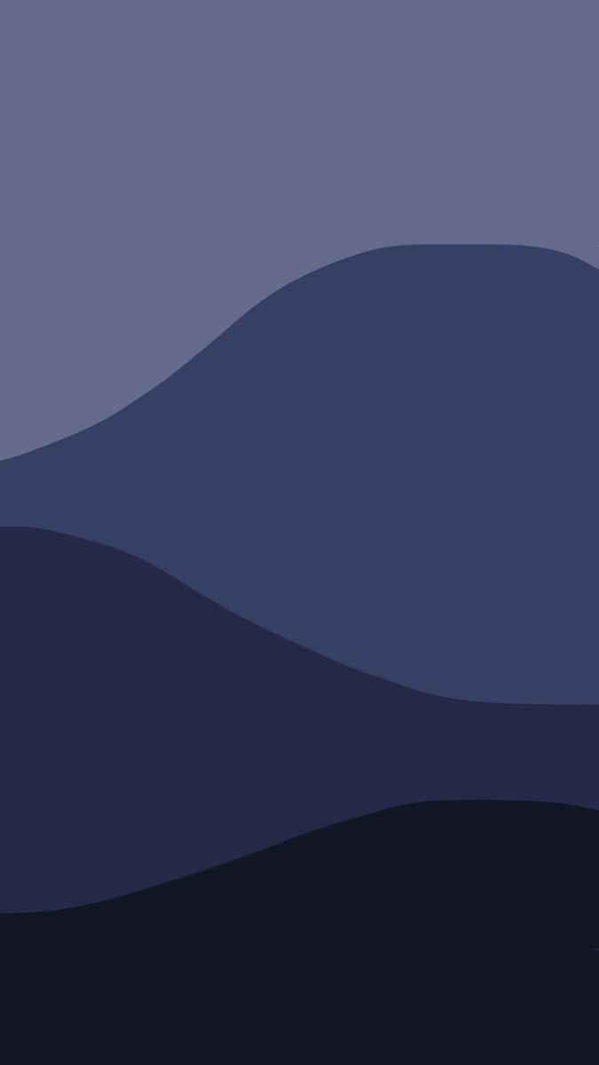 Minimalist Blue 桌布 壁紙 — 漸變藍色中的抽象極簡波浪，營造出平靜安寧的數位背景。