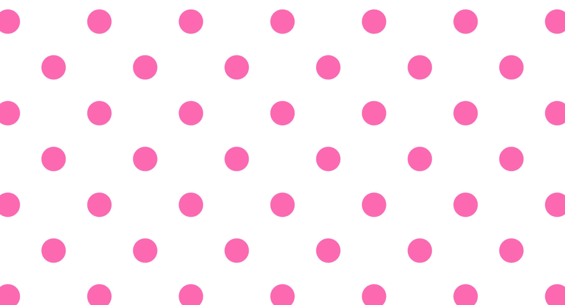 Pink Pattern 桌布 壁紙 — 潔白背景上均勻分佈著亮粉紅色圓點，形成重複圖案。