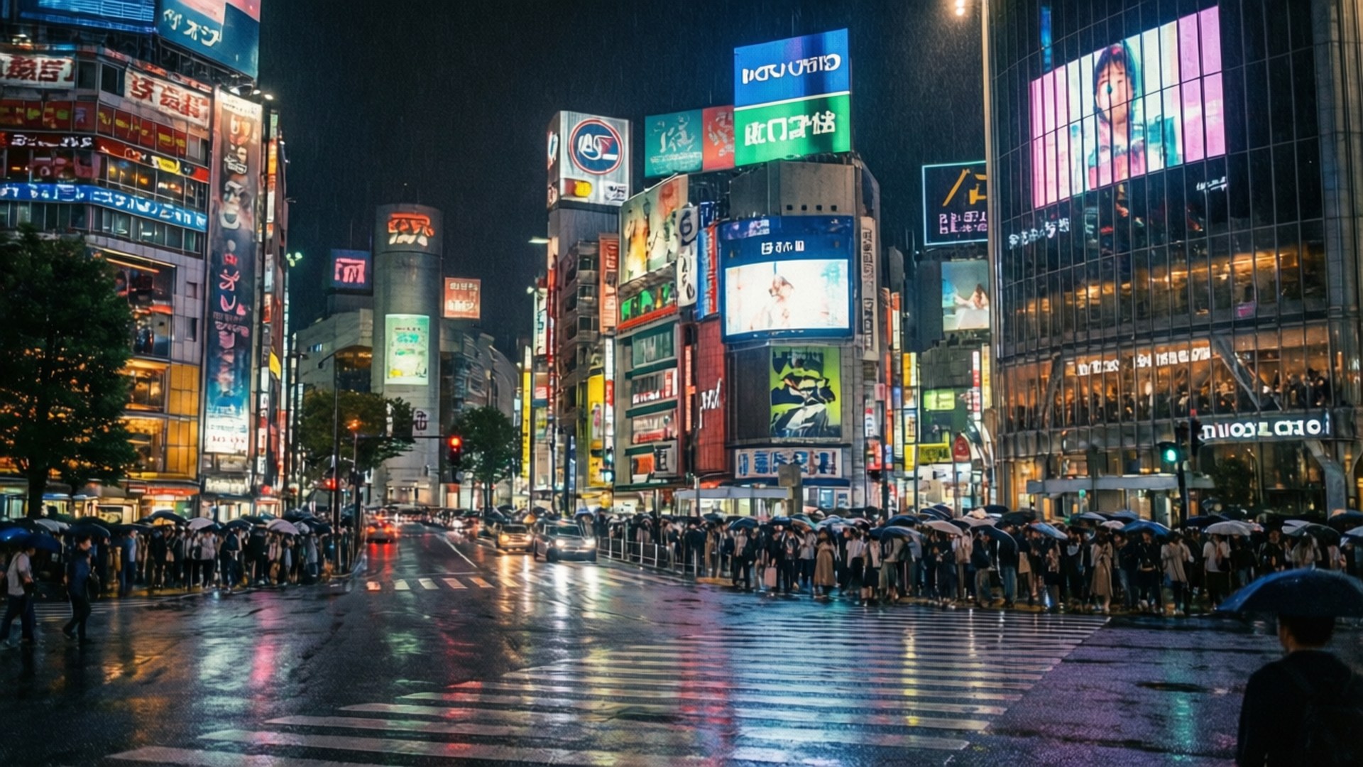 澀谷夜色 壁紙