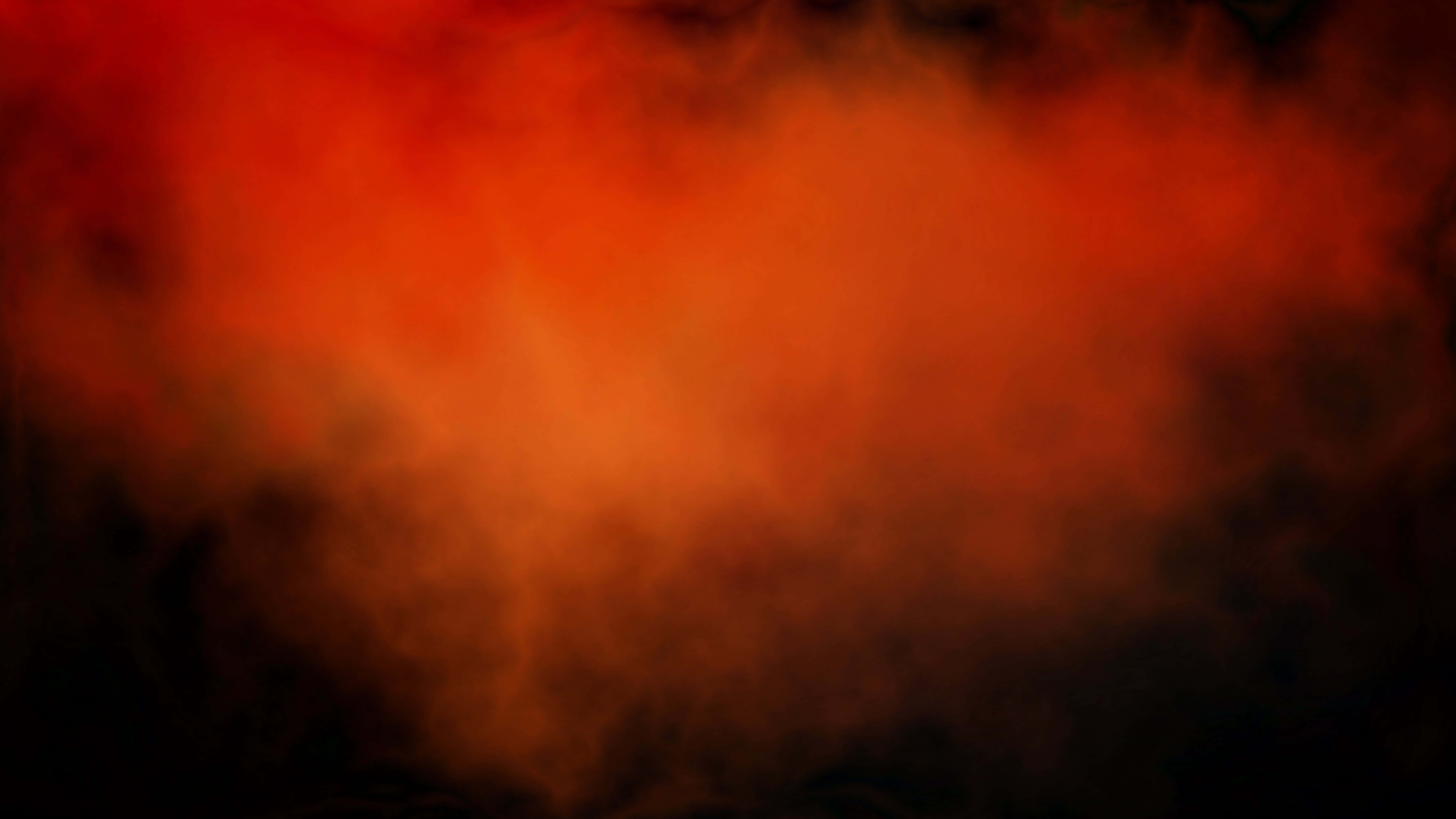 Black And Orange 桌布 壁紙 — 濃密的橙色煙霧在黑暗背景下翻騰，營造出戲劇性的火熱氛圍。