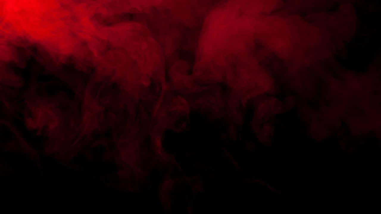 1280x720 桌布 壁紙 — 濃郁的深紅色煙霧在漆黑虛空中翻騰，營造出強烈而陰鬱的氛圍。