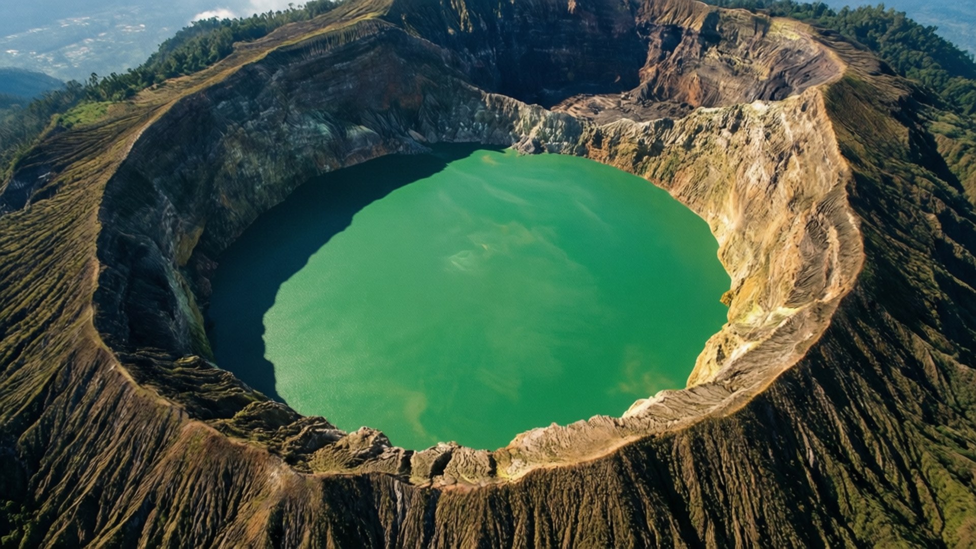 火山口湖 壁紙