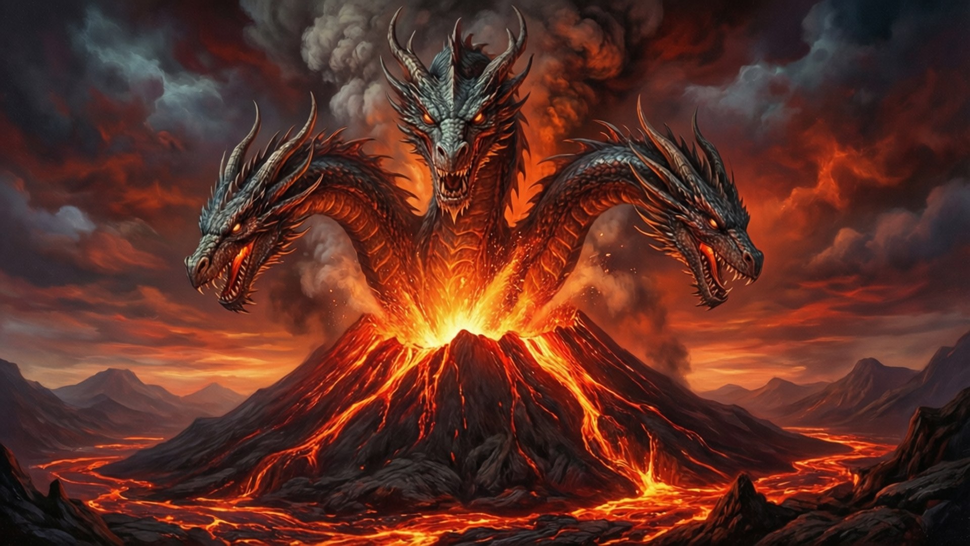 火山巨龍 壁紙