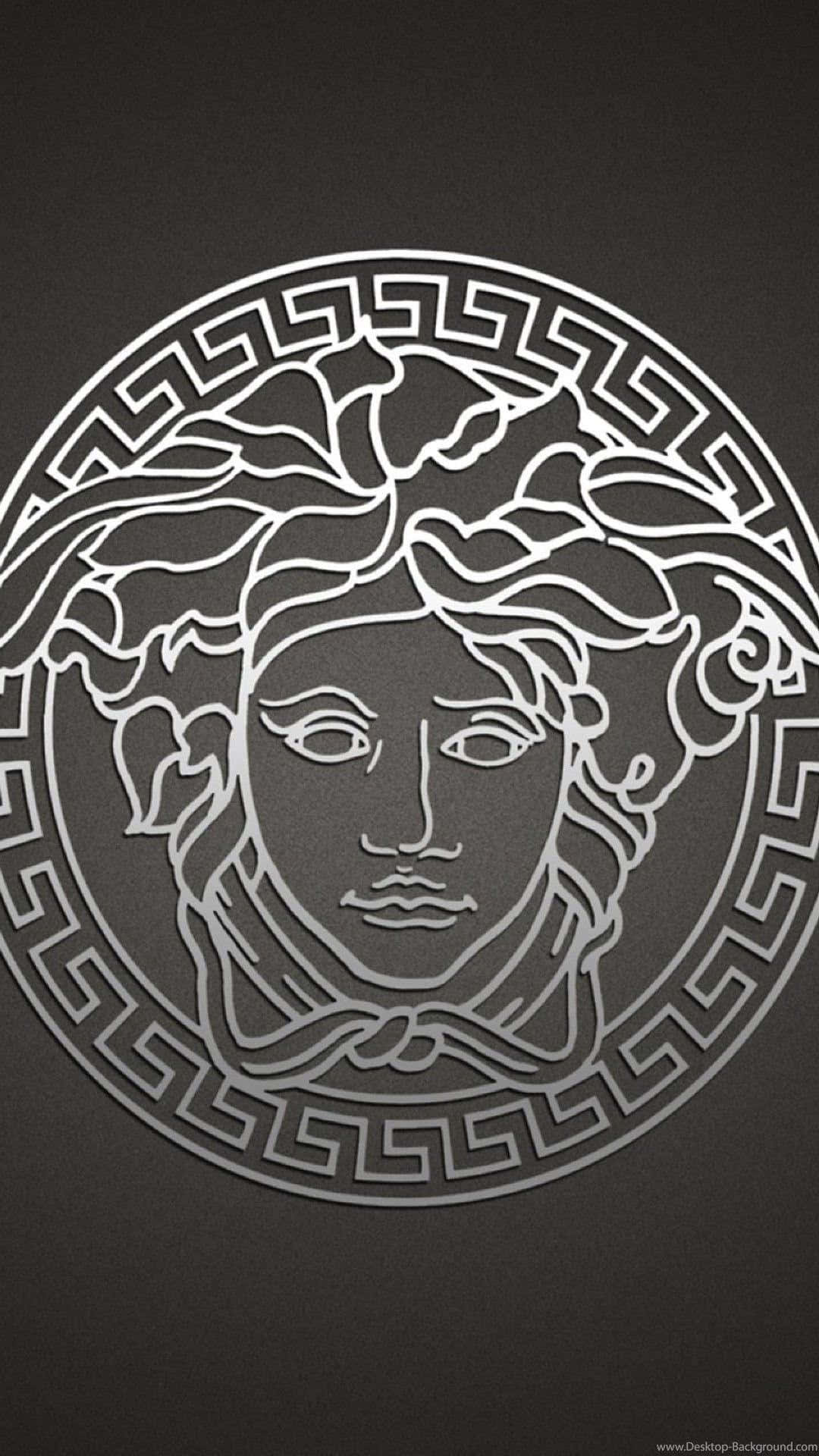 灰白配色的 Versace iPhone 壁紙