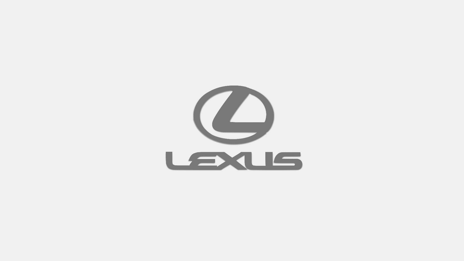 lexus logo 桌布 壁紙 — 灰色 Lexus 標誌居中於簡約淺灰色背景上，設計簡潔極簡。
