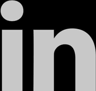 Company Logo 桌布 壁紙 — 灰色 LinkedIn 標誌圖示在黑色背景上，極簡企業品牌形象。