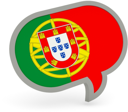 Portugal 桌布 壁紙 — 灰色圓角帶尾巴的對話氣泡內的葡萄牙國旗。