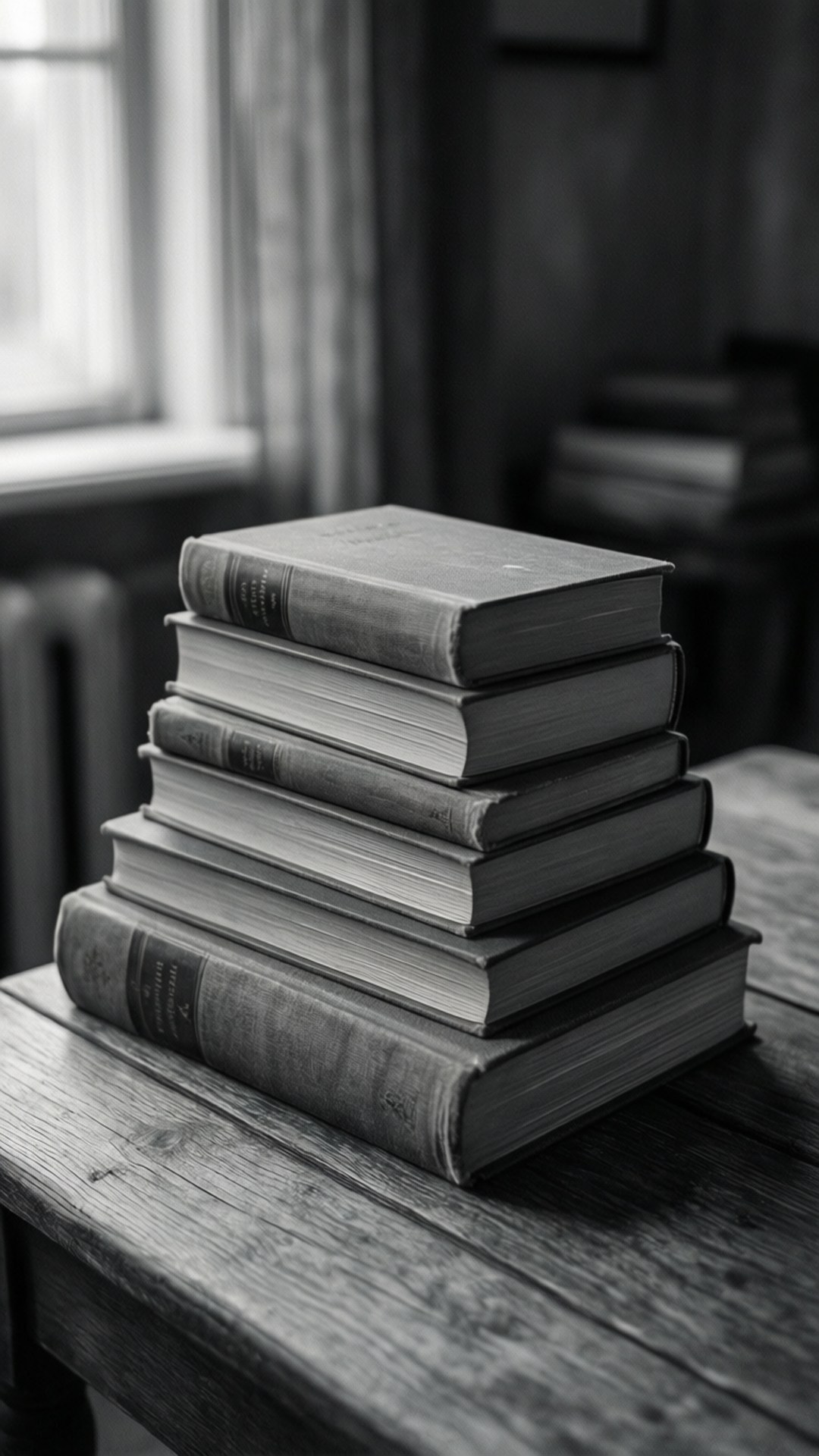 灰色書堆 壁紙