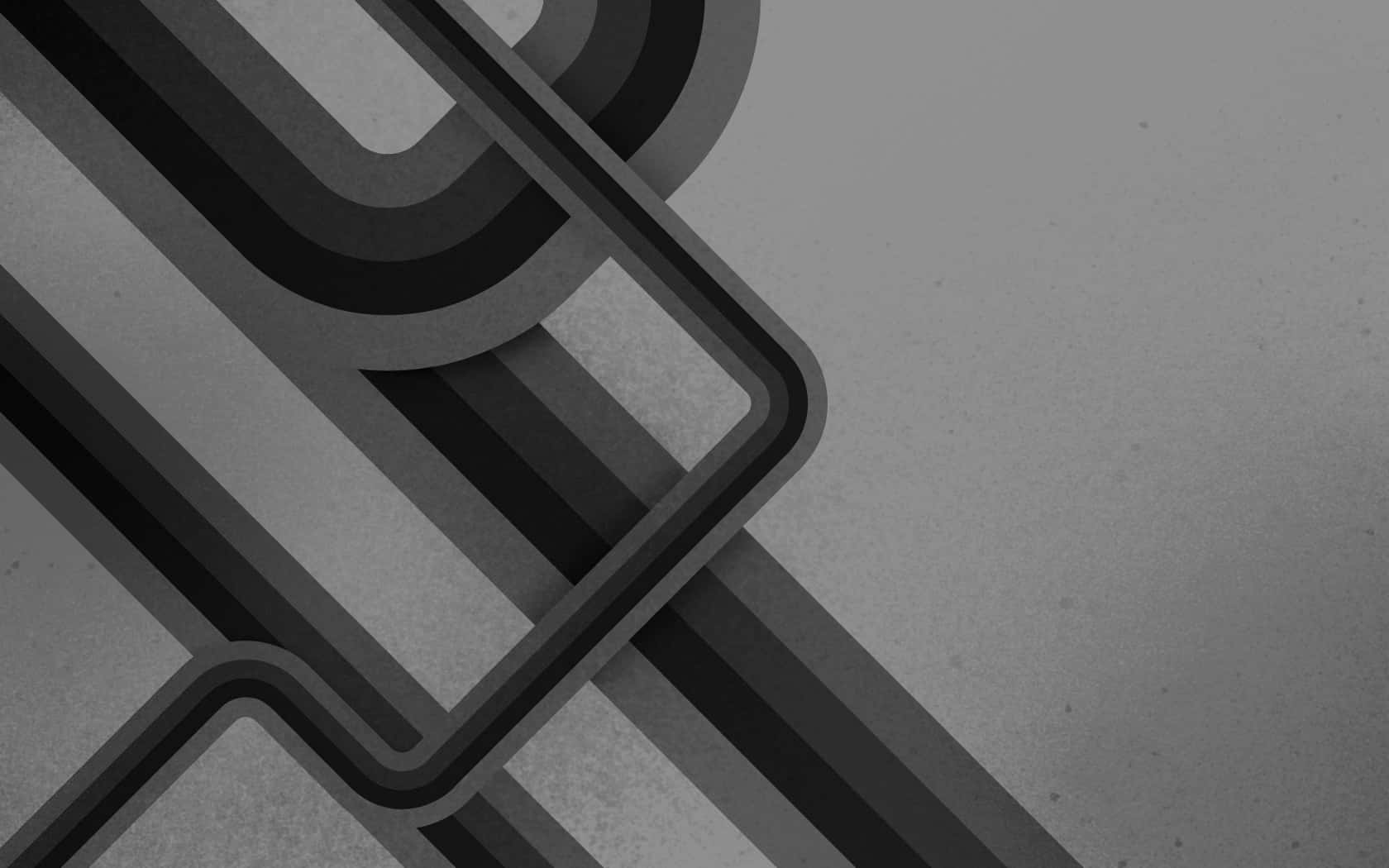 Abstract Lines 桌布 壁紙 — 灰階的抽象幾何形狀在紋理背景上形成動態圖案。