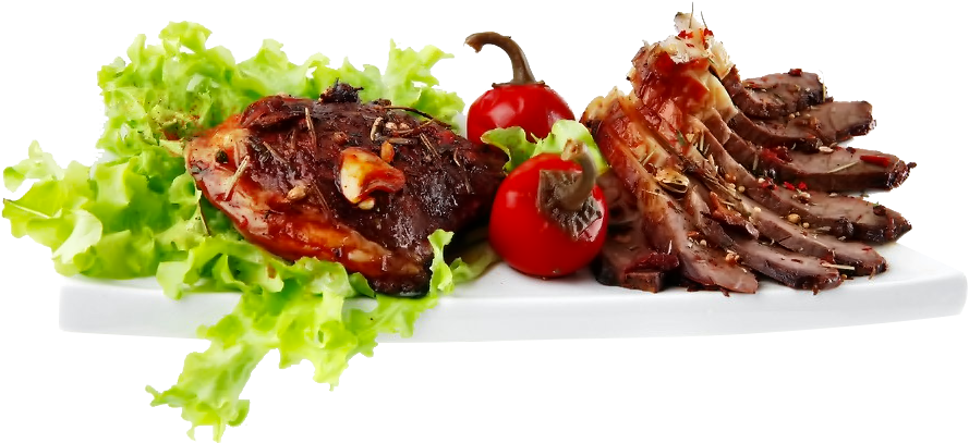 烤牛排與切片牛肉料理 壁紙