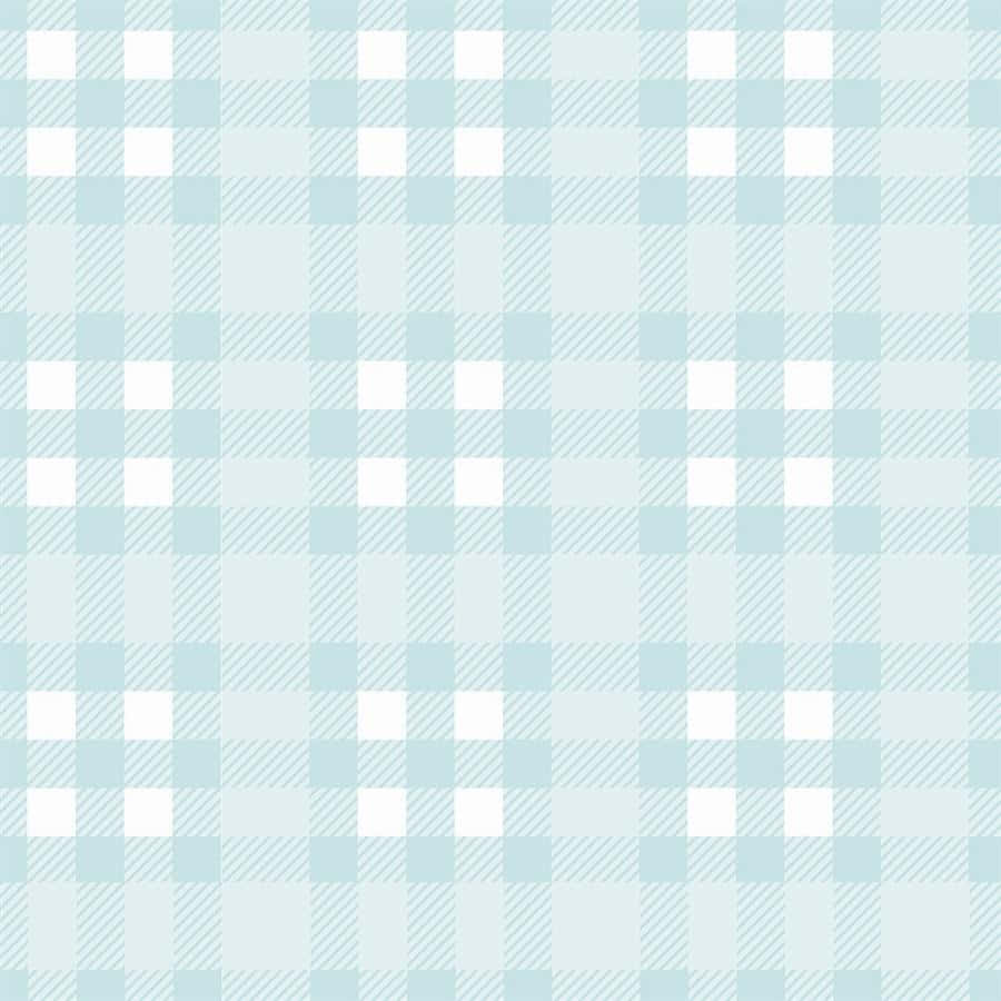 Plaid 桌布 壁紙 — 無縫淺藍色和白色格紋圖案，交替方格帶有對角線條紋。