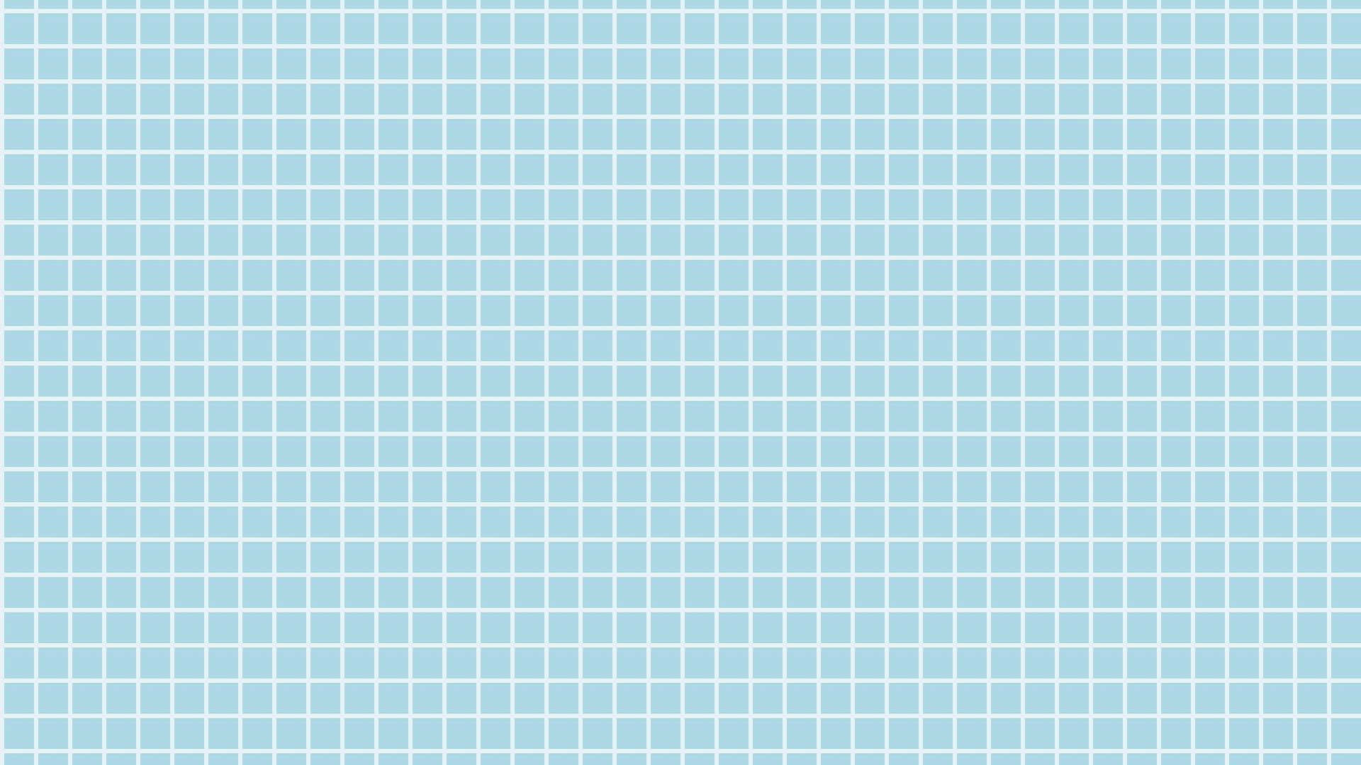 Minimalist Blue 桌布 壁紙 — 無縫淺藍色網格圖案，帶有清晰的白色線條，在整個框架中形成均勻的正方形。