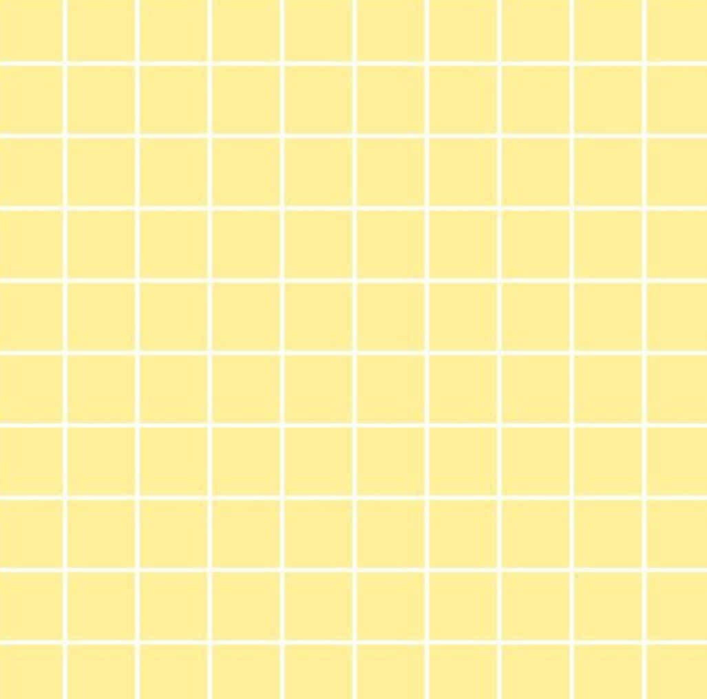 grid 桌布 壁紙 — 無縫的淡黃色網格圖案，清晰的白色線條在整個框架中形成均勻的正方形。
