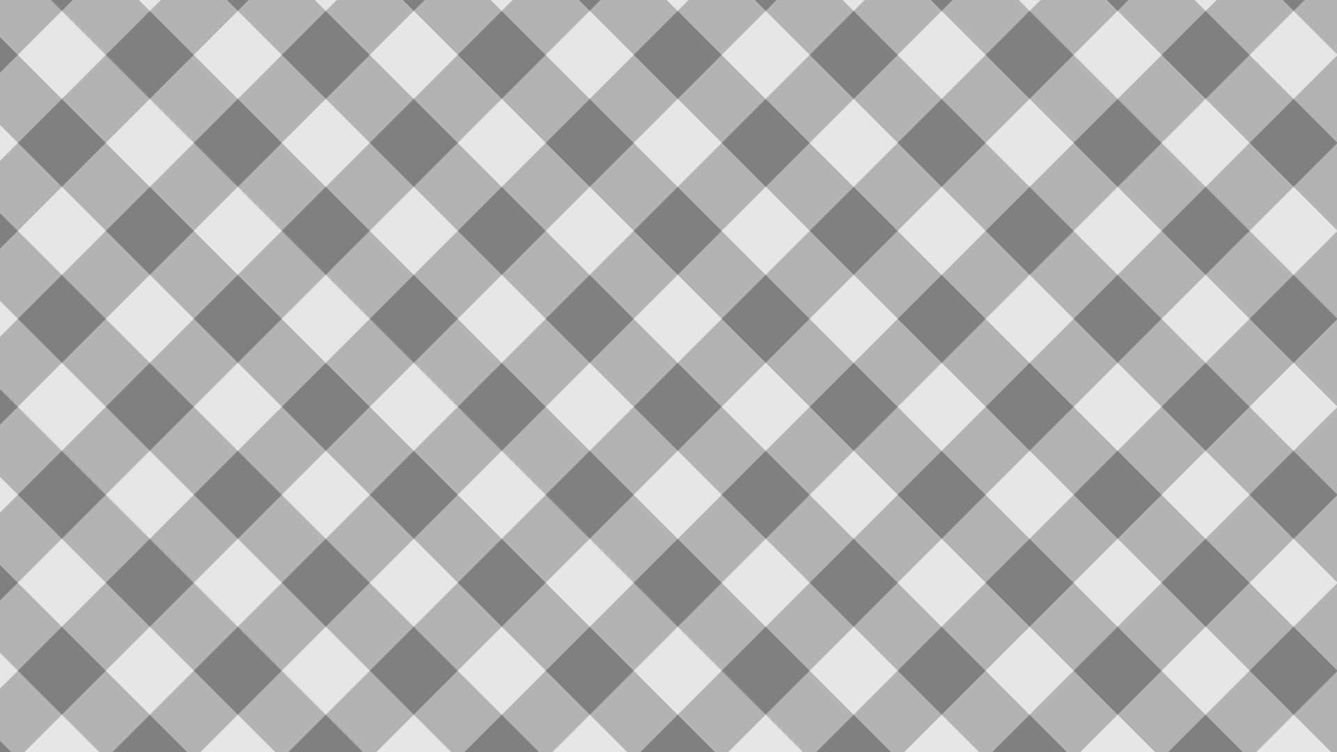 Aesthetic Gray 桌布 壁紙 — 無縫的灰色和白色格子圖案以重複的菱形形狀填滿整個畫面。