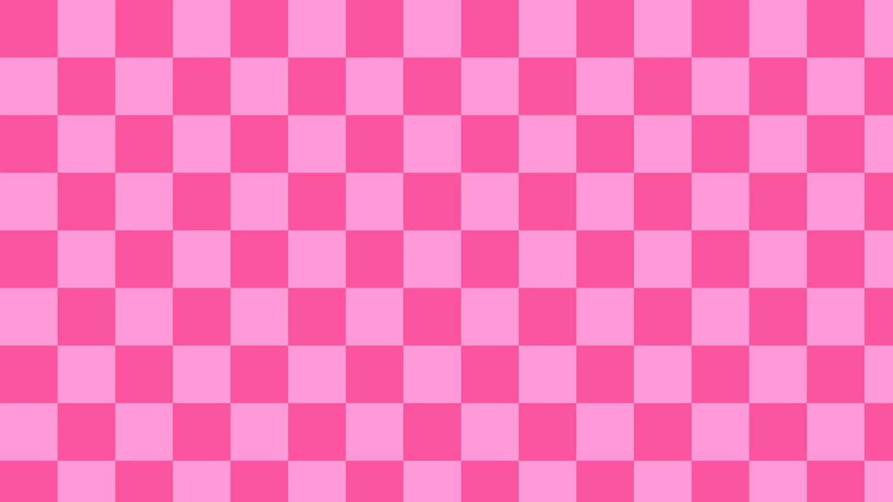 Checkered 桌布 壁紙 — 無縫的粉紅色和淺粉紅色棋盤圖案以重複的正方形填滿整個畫面。