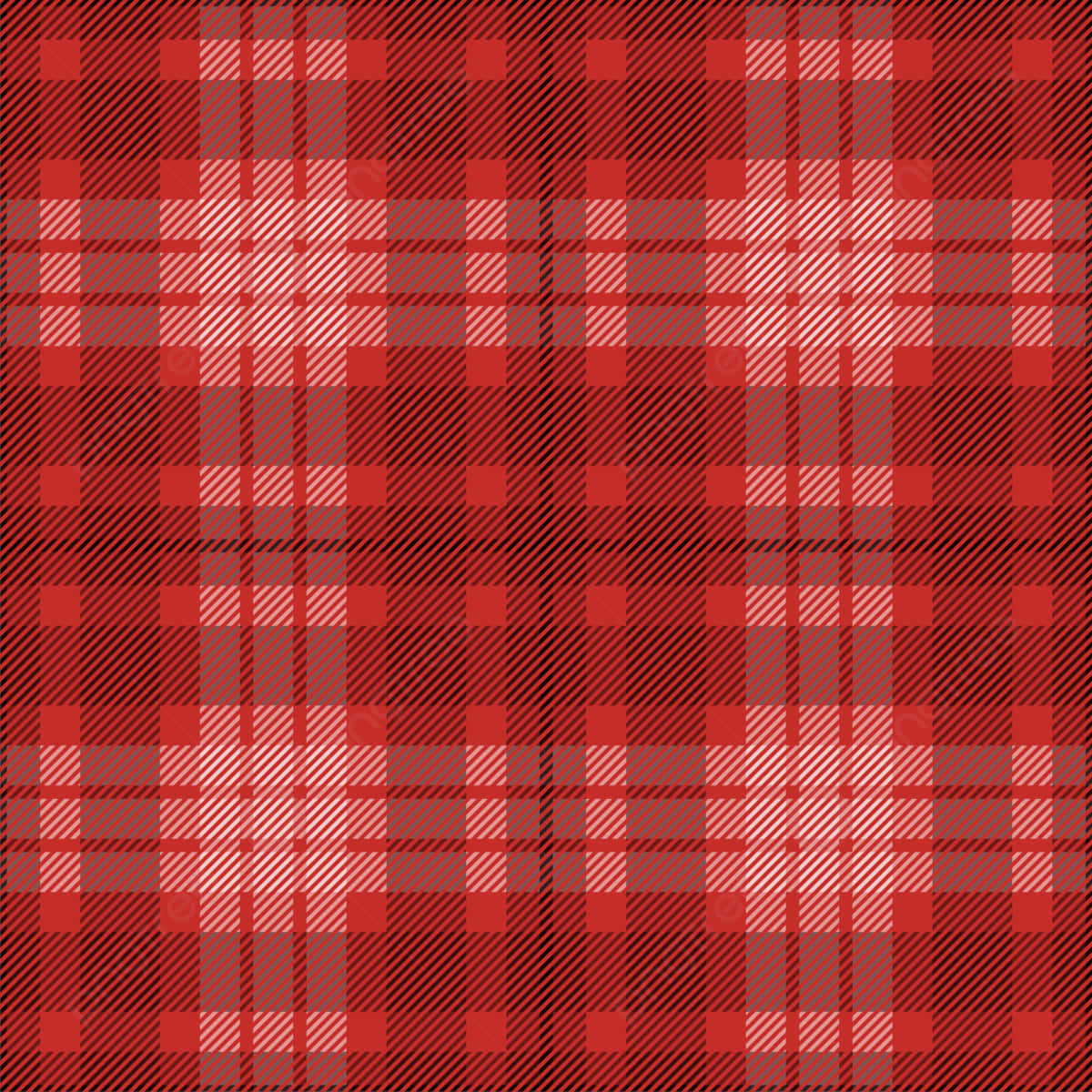Black And Red Plaid 桌布 壁紙 — 無縫紅色格子圖案，帶有深紅和酒紅色的交叉對角線和水平條紋。