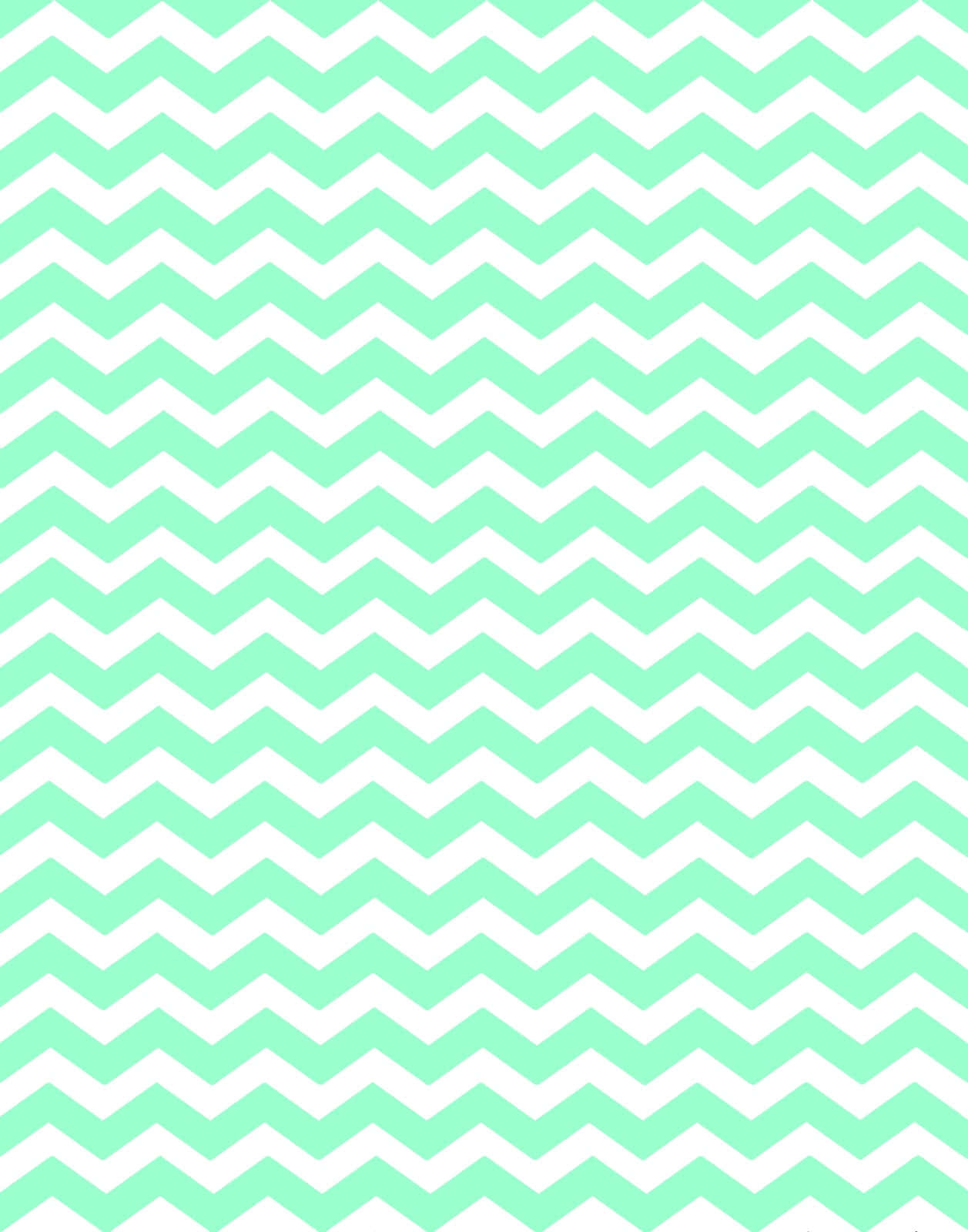 Cute Chevron 桌布 壁紙 — 無縫薄荷綠和白色鋸齒形人字紋圖案以節奏性的幾何重複填滿整個畫面。