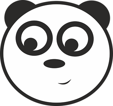 熊貓臉圖案 壁紙
