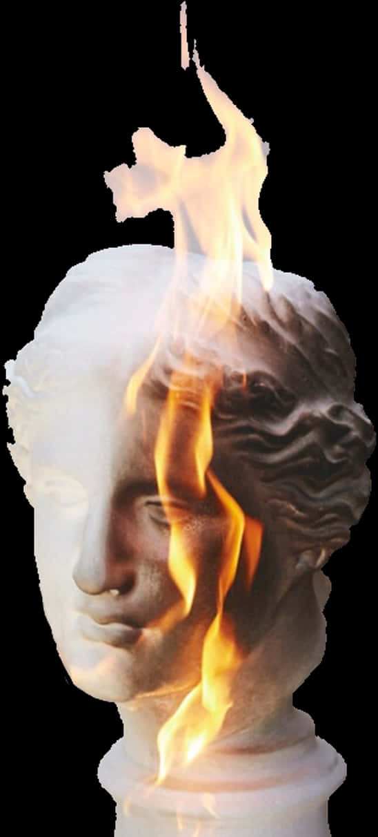 燃燒的古典半身像蠟燭 壁紙