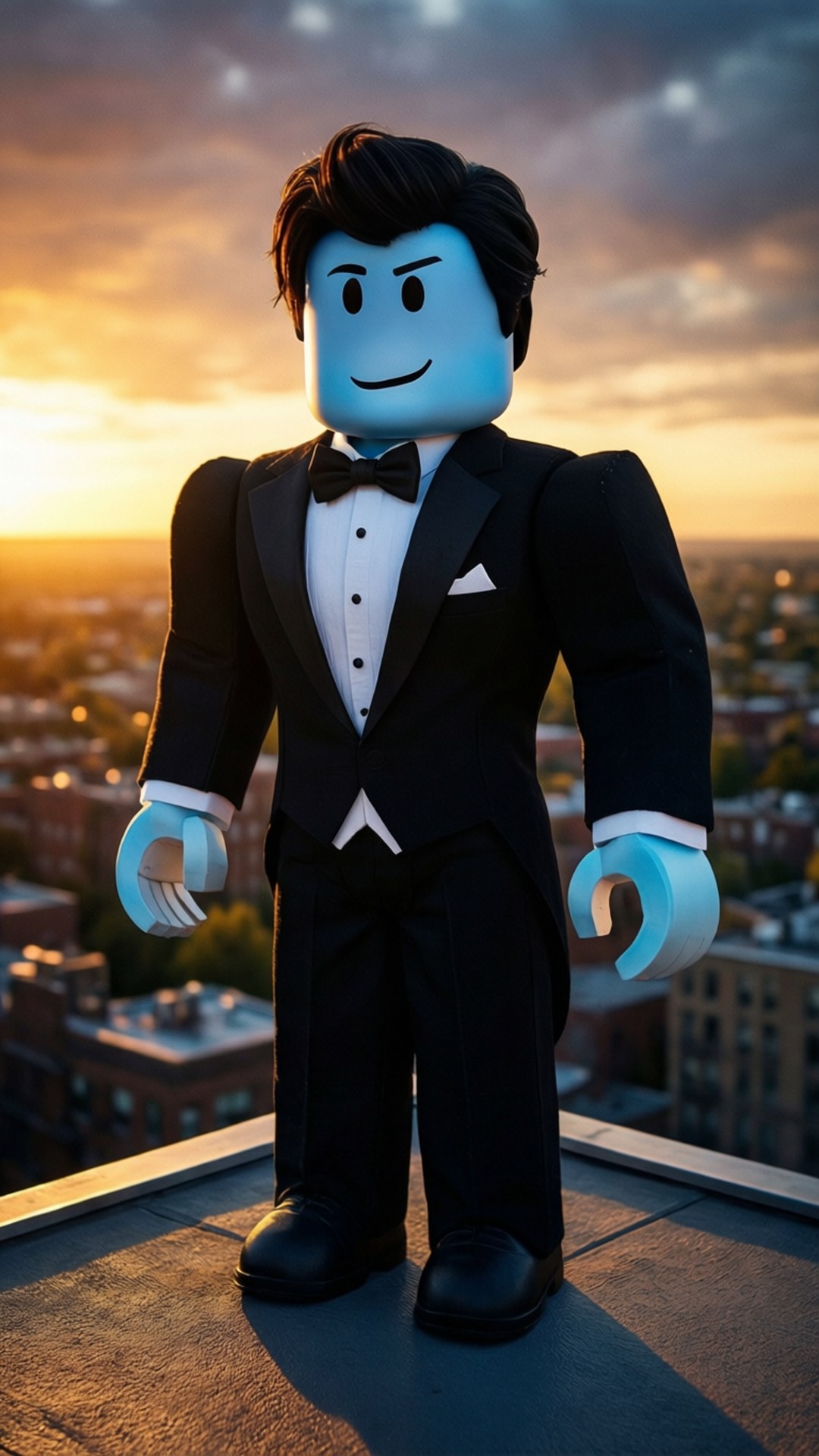 燕尾服造型 Roblox 角色屋頂 壁紙