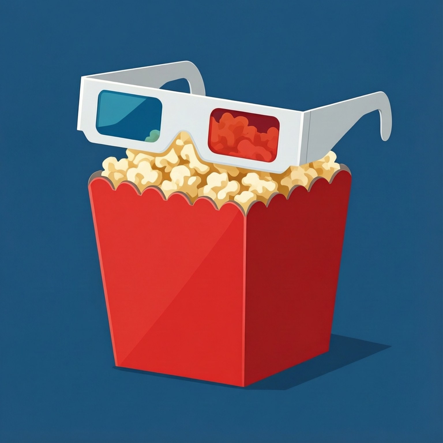 爆米花上的3D眼鏡 壁紙