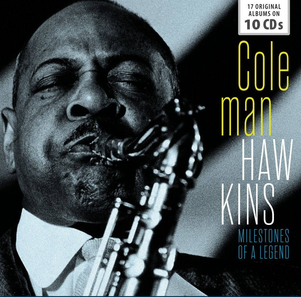band 桌布 壁紙 — 爵士傳奇Coleman Hawkins閉上眼睛熱情演奏薩克斯風的黑白特寫。