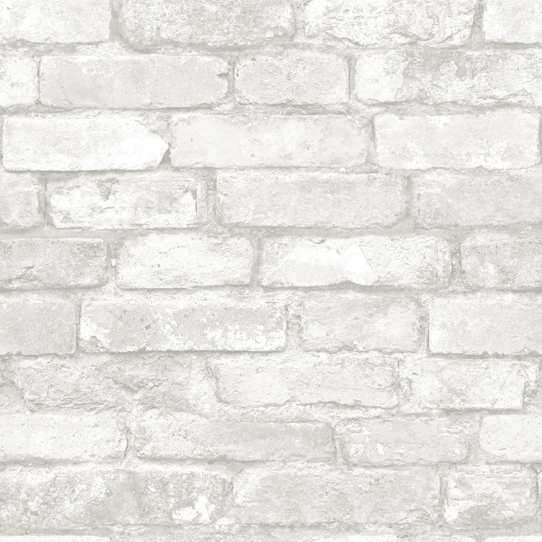 Brick 桌布 壁紙 — 特寫風化白色磚牆，帶有紋理灰泥和細微灰色色調。