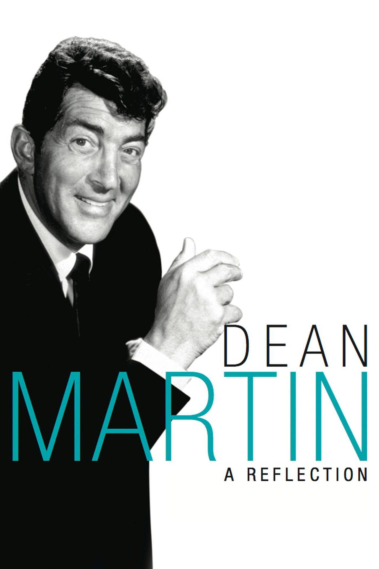 狄恩·馬丁身穿黑色西裝微笑，青綠色文字寫著 Dean Martin A Reflection — King Von 壁紙