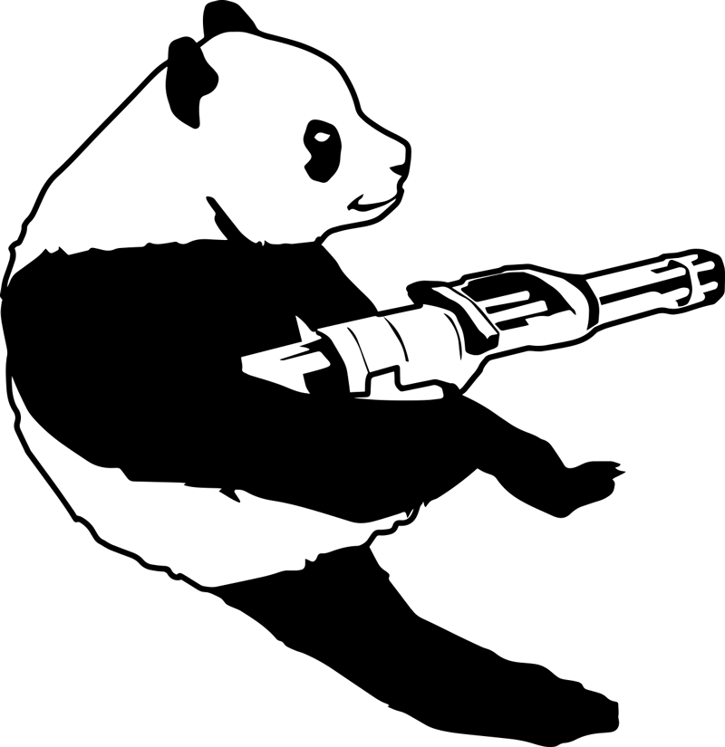 班克西持槍熊貓 壁紙