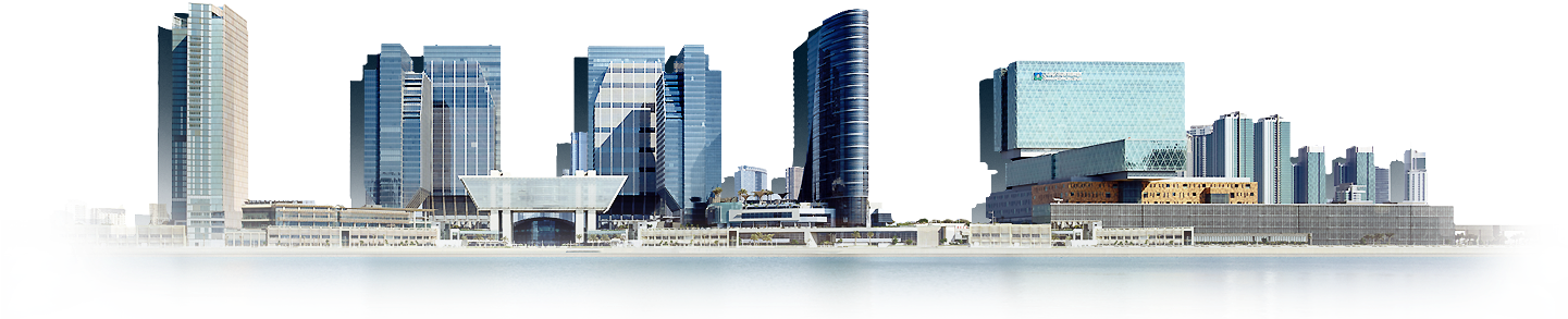 現代城市天際線全景