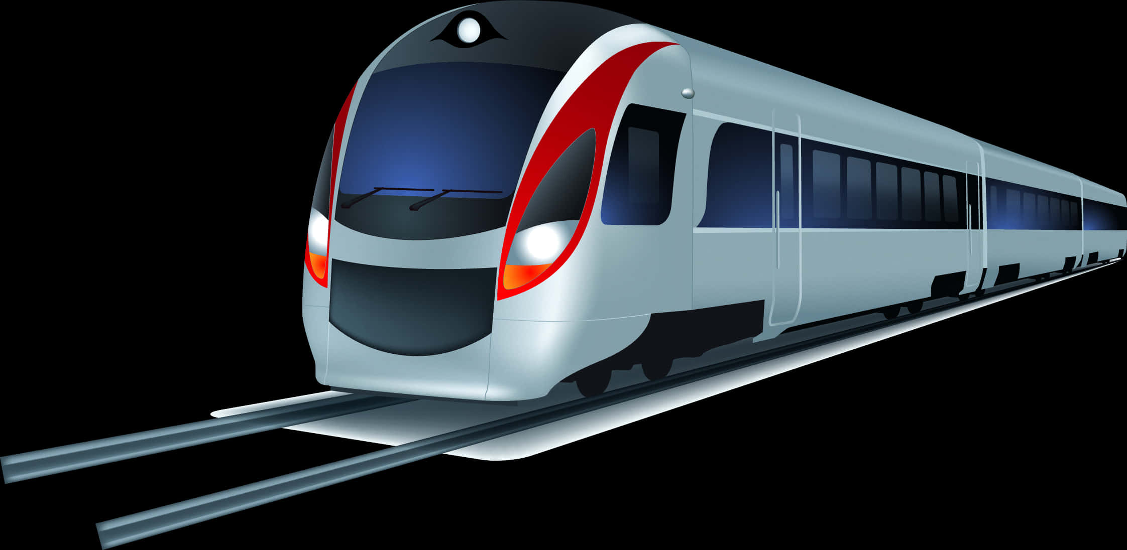 現代客運列車插圖 壁紙