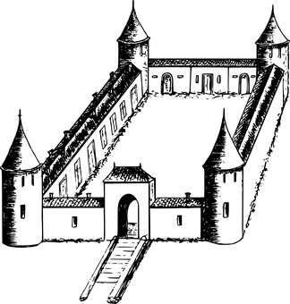 現代建築細節黑 壁紙