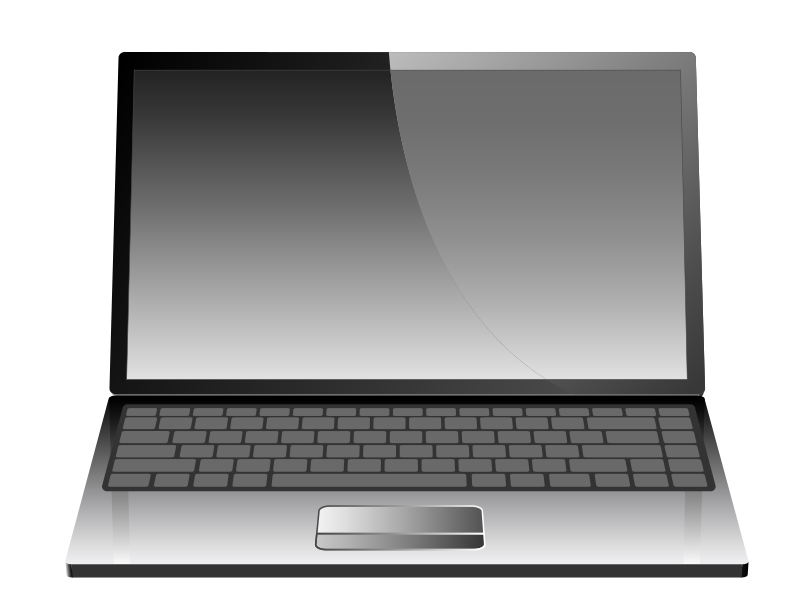 現代筆記型電腦向量插圖 壁紙