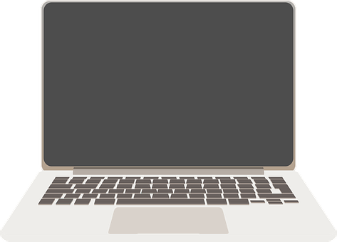 現代銀色筆記型電腦向量圖 壁紙