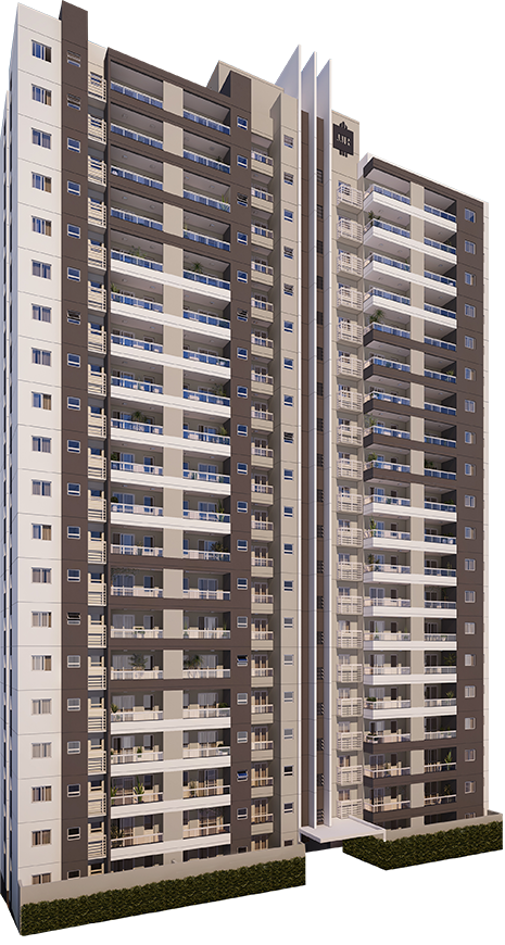聖安東尼奧 桌布 壁紙 — 現代高層住宅大樓，重複的陽台和玻璃窗，在清澈的藍天下。
