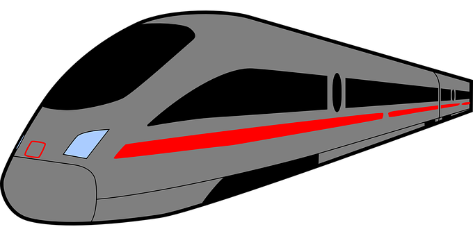 現代高速列車插畫 壁紙