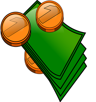 現金與金幣插畫 壁紙