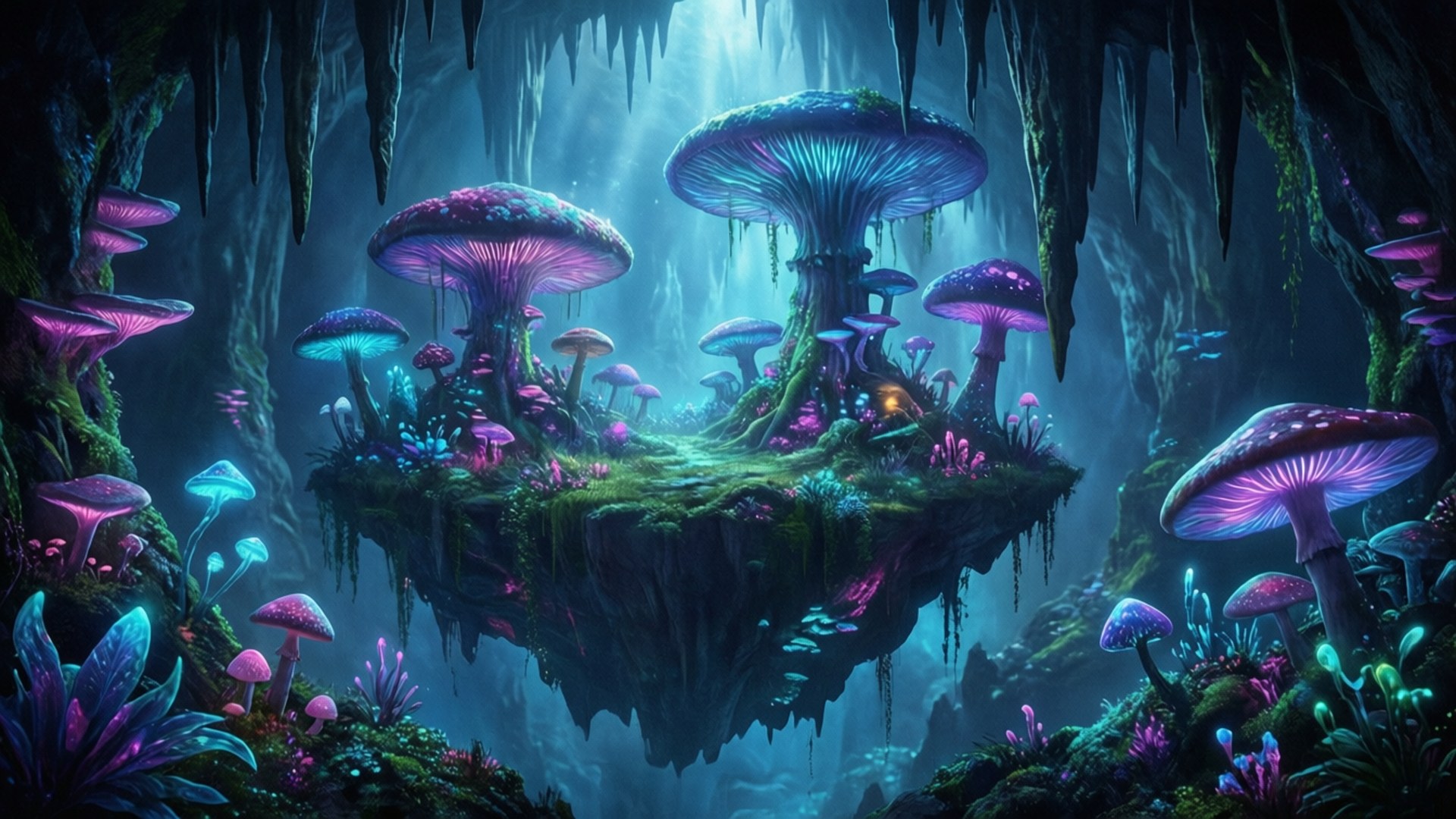 生物發光洞穴 壁紙